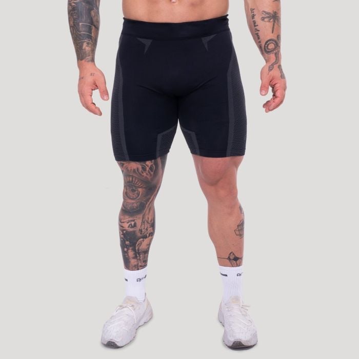 GymBeam Bezšvové šortky OG1 Black/Grey  XXL