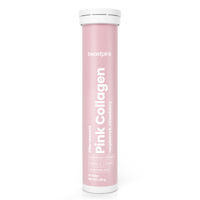 BeastPink Šumivý Pink Collagen 20 tab. jahodová malina