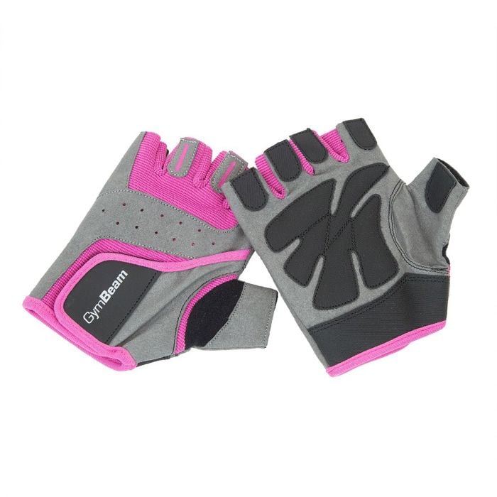 Fitness Dámske rukavice sivo-ružové - GymBeam