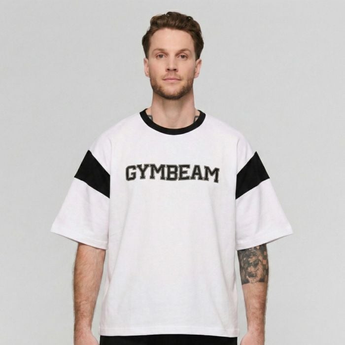 GymBeam Tričko Premium Heavyweight Varsity  XL