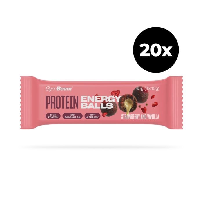 Protein energy balls - Gymbeam jahoda vanilka