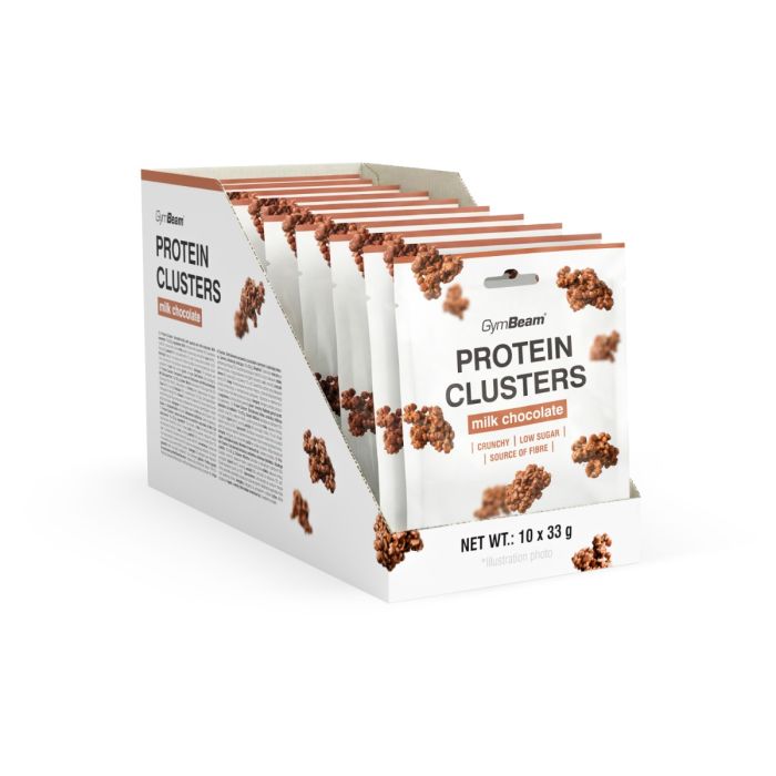 GymBeam Protein Clusters mliečna čokoláda