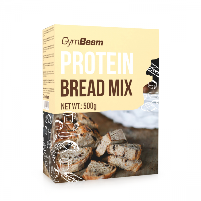 GymBeam Proteínový chlieb Protein Bread Mix 5 x 500 g prírodná chuť