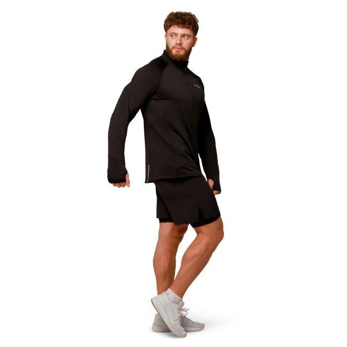 Bežecká mikina 1/2 Zip Pulse Black - GymBeam L