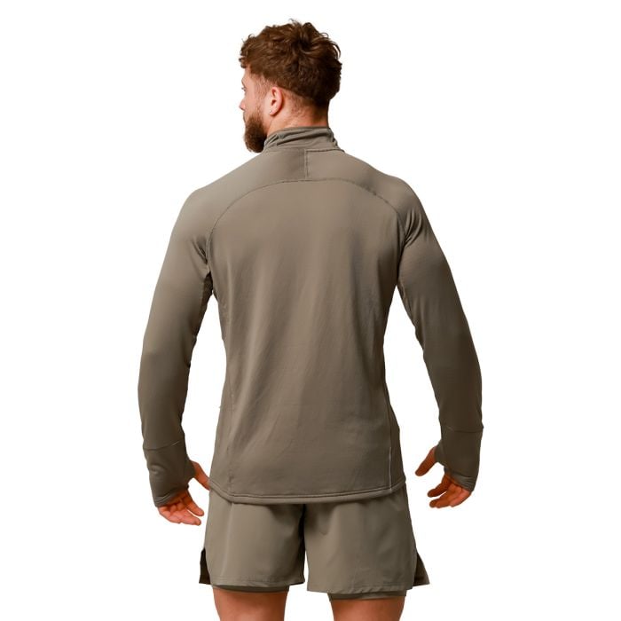 Bežecká mikina 1/2 Zip Pulse Vetiver - GymBeam XXL