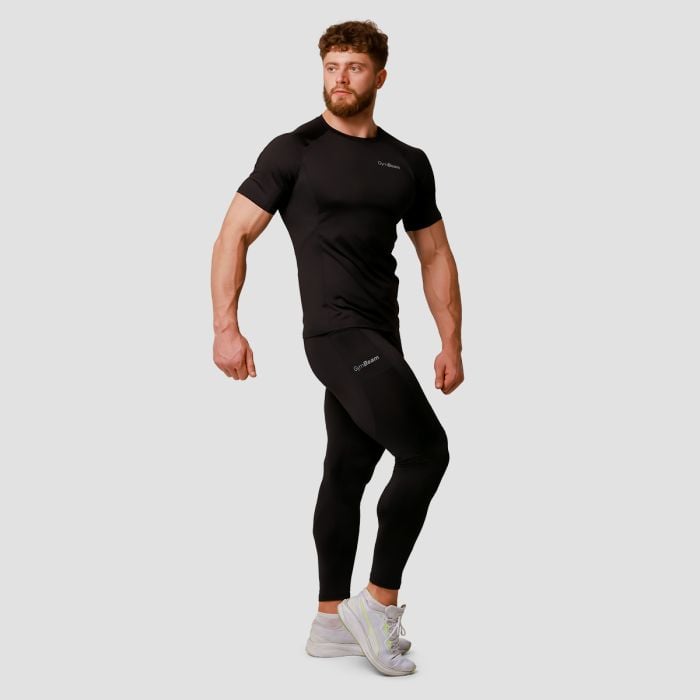 Bežecké legíny Pulse Black - GymBeam L