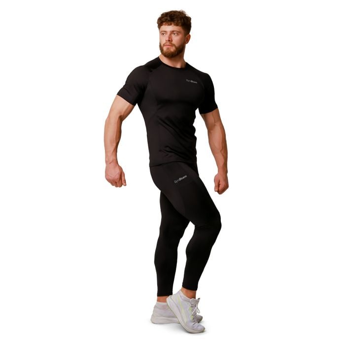 Bežecké legíny Pulse Black - GymBeam L