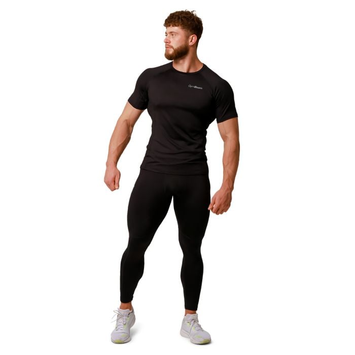 Bežecké tričko Pulse Black - GymBeam L