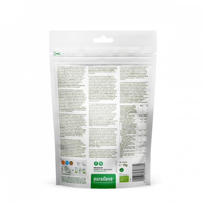 BIO Classic Matcha Raw Powder - Purasana 75 g
