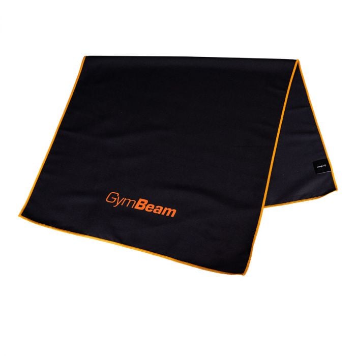 GymBeam Športový rýchloschnúci uterák Black/Orange