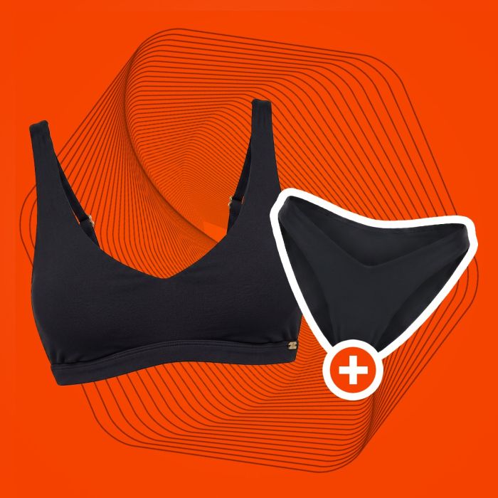 GymBeam Športový vrchný diel plaviek Black  L