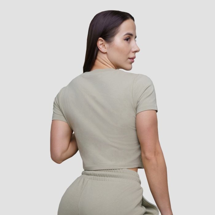 Dámske tričko Cropped Agile Sage - GymBeam L