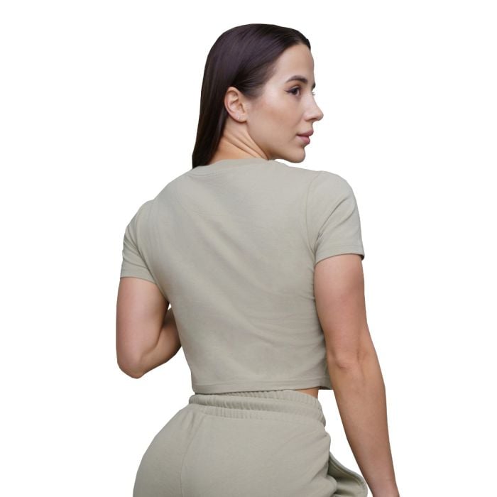 Dámske tričko Cropped Agile Sage - GymBeam L