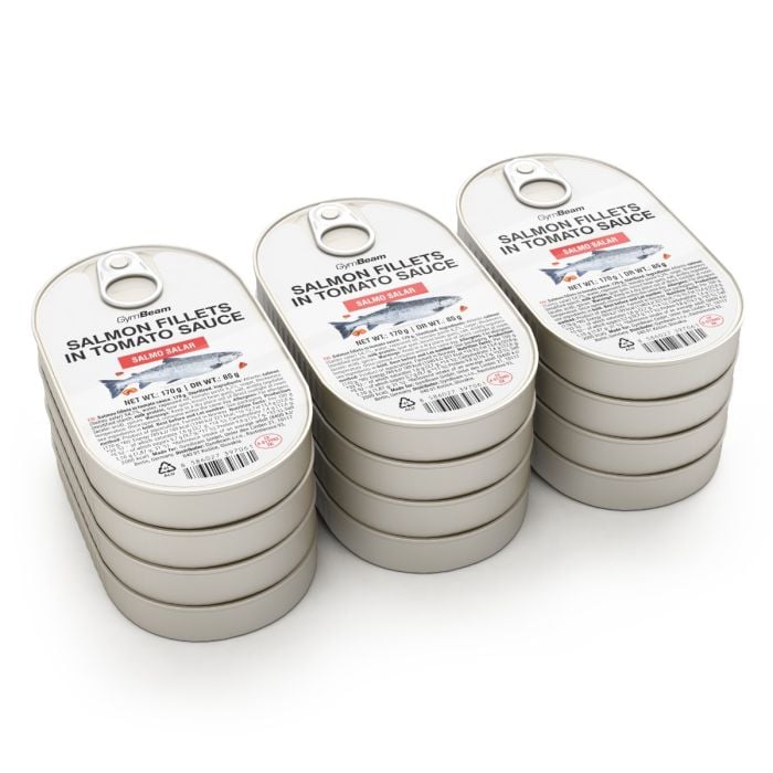 Lososové filety v paradajkovej omáčke - GymBeam 170 g