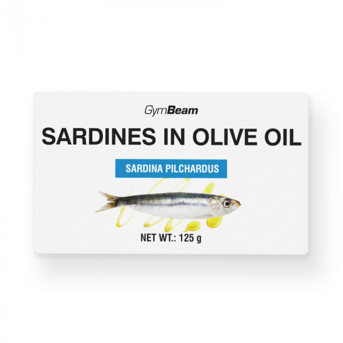 GymBeam Sardinky v olivovom oleji 125 g