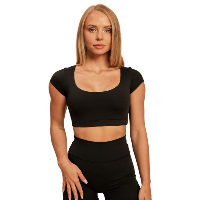 Dámske tričko Cropped Sense Black - BeastPink XS