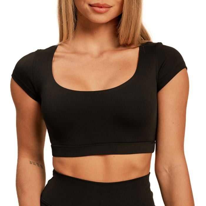 Dámske tričko Cropped Sense Black - BeastPink XS