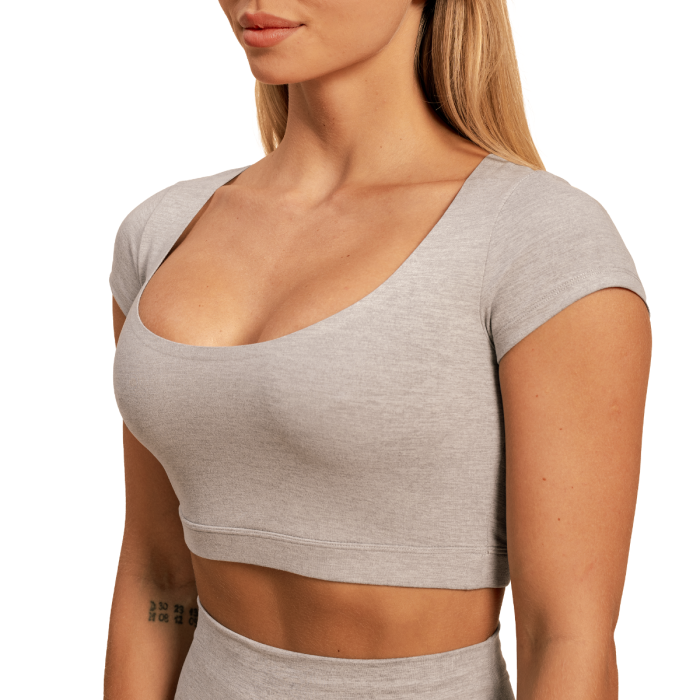 Dámske tričko Cropped Sense Grey - BeastPink S