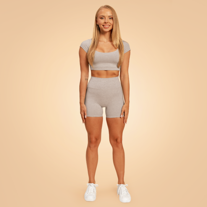 Dámske tričko Cropped Sense Grey - BeastPink S
