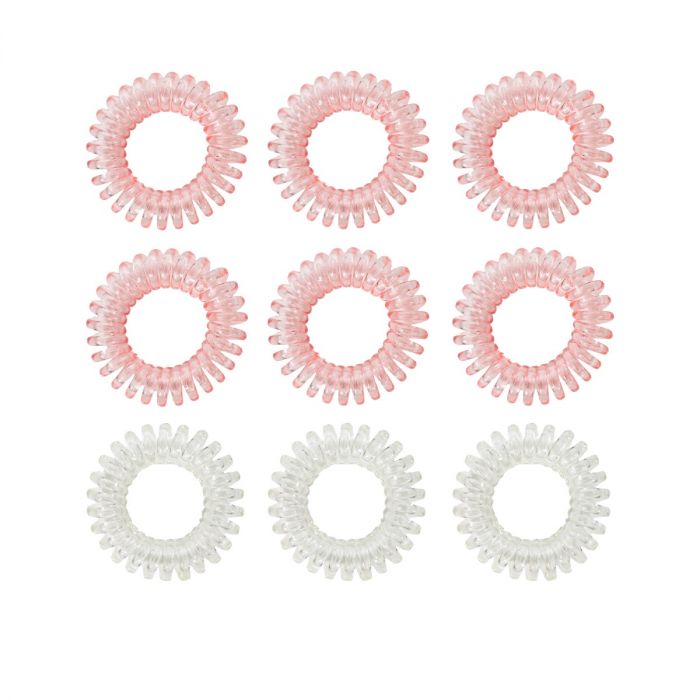 BeastPink Set špirálových gumičiek do vlasov pink