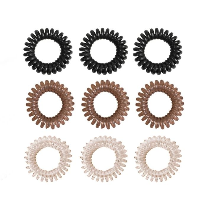 Set špirálových gumičiek do vlasov - BeastPink čierna