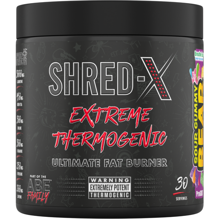 E-shop Applied Nutrition Spaľovač tukov Shred X Thermogenic Powder 300 g kyslé gumené medvedíky