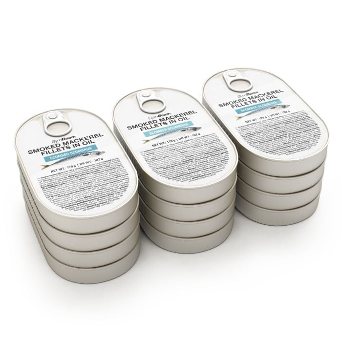 Filety z údenej makrely v oleji - GymBeam 170 g