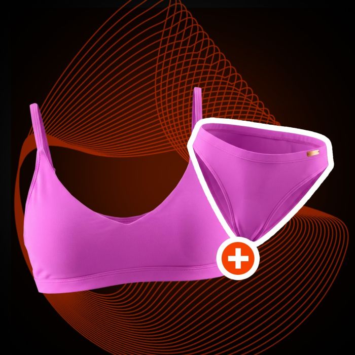 GymBeam Športový vrchný diel plaviek Pink  L