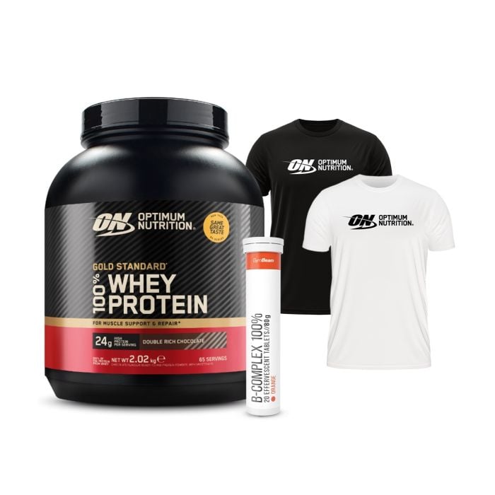 100% Whey Gold Standard - Optimum Nutrition + darčeky 450 g - dvojitá bohatá čokoláda