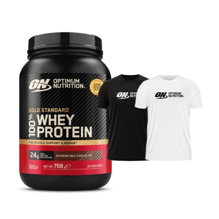100% Whey Gold Standard - Optimum Nutrition + darčeky 450 g - dvojitá bohatá čokoláda