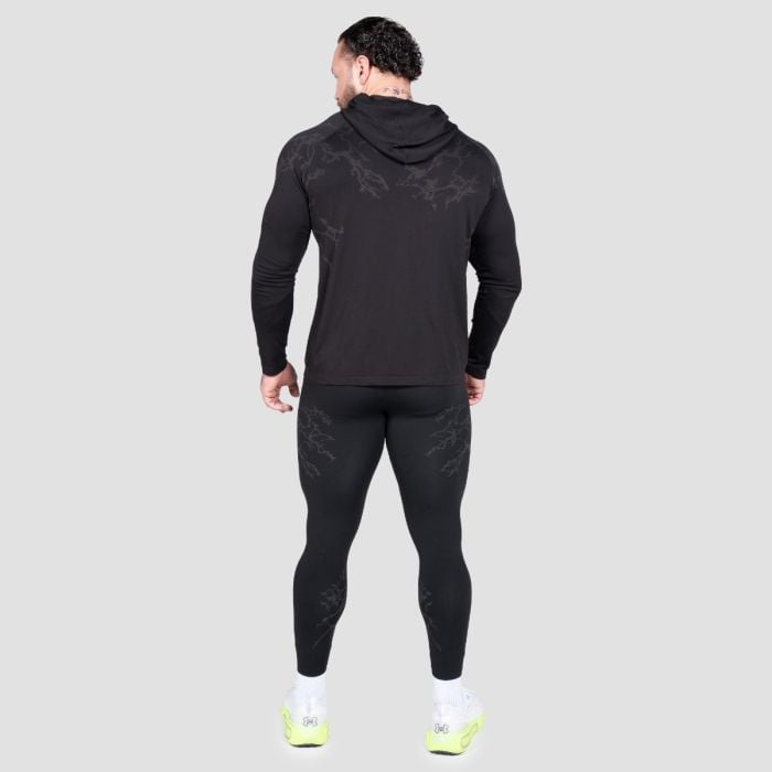 Tričko s dlhým rukávom Static Black - GymBeam M