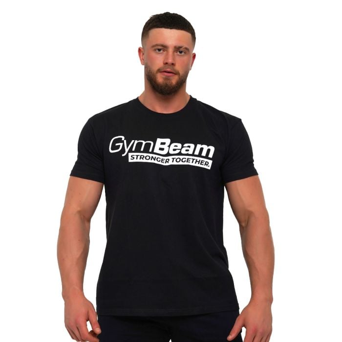 Tričko Stronger Together Black - GymBeam XL
