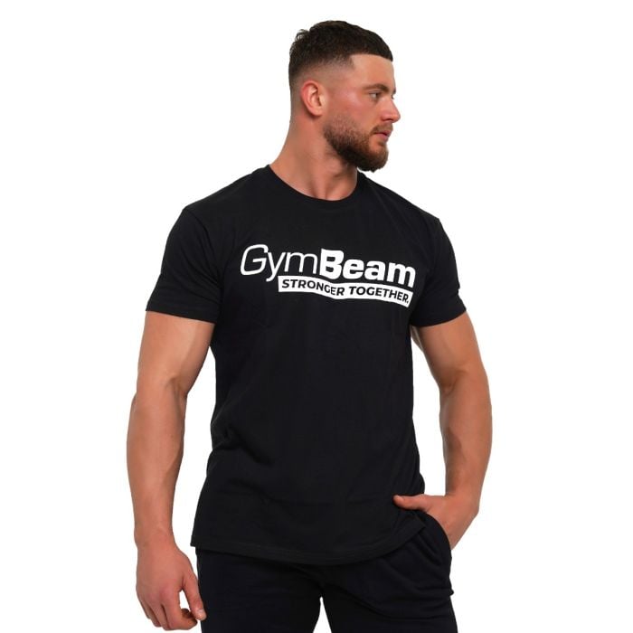 Tričko Stronger Together Black - GymBeam XL