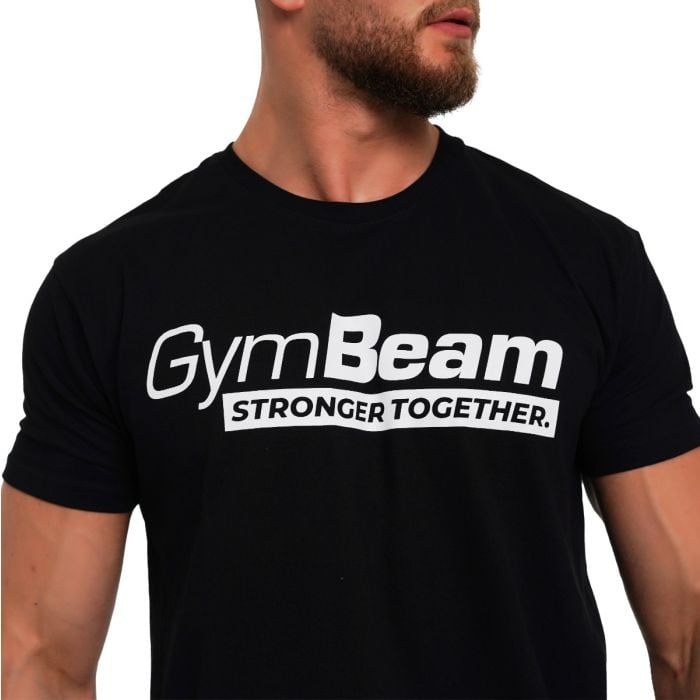 Tričko Stronger Together Black - GymBeam XL