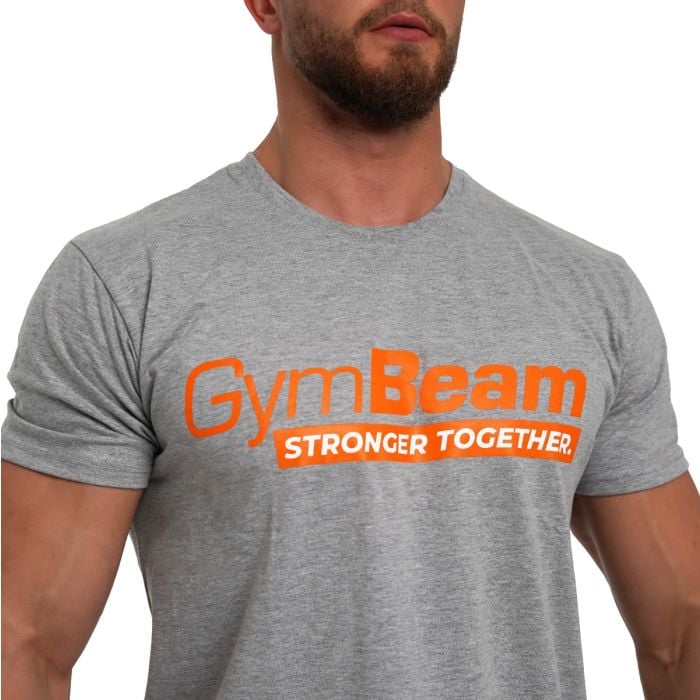 Tričko Stronger Together Grey - GymBeam XL