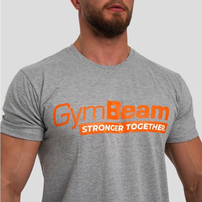 Tričko Stronger Together Grey - GymBeam XL