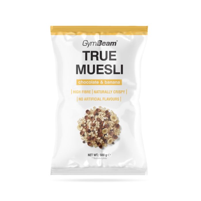 GymBeam True Muesli čokoláda banán