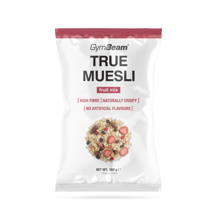 GymBeam True Muesli ovocný mix