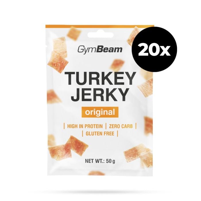 GymBeam Sušené mäso Turkey Jerky originál