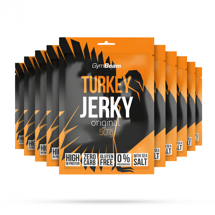 GymBeam Sušené mäso Turkey Jerky 50 g originál