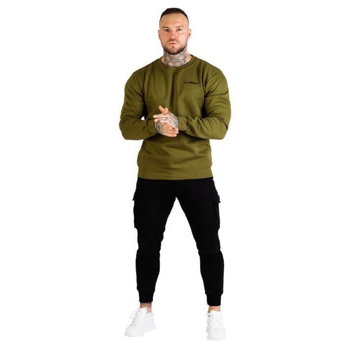 Mikina Basic Jumper Military Green - GymBeam XL
