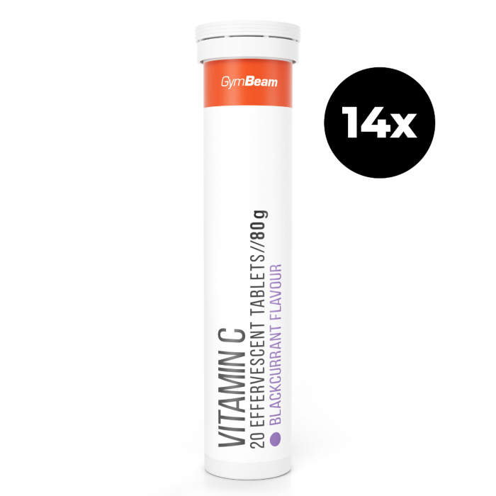 Vitamín C 1000 mg šumivý - GymBeam pomaranč - 20 tab.