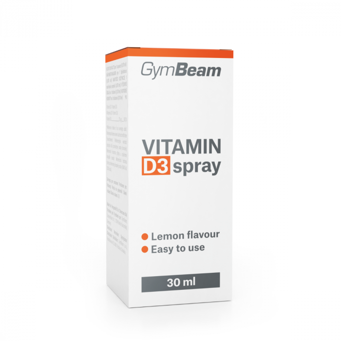 Vitamín D3 v spreji 1000 IU - GymBeam 30 ml - citrón