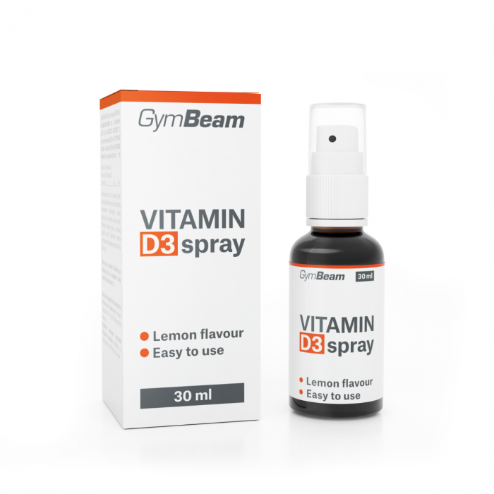 Vitamín D3 v spreji 1000 IU - GymBeam 30 ml - citrón