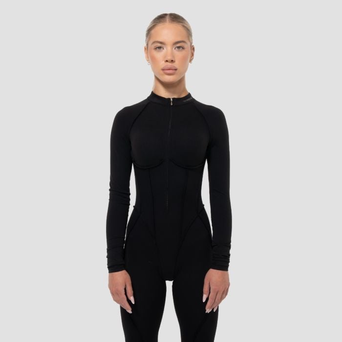 GymBeam Dámsky overal Zip-Up Cosmo Black  M