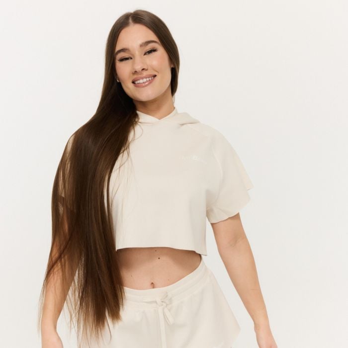 GymBeam Dámska mikina Cropped Relay Pearl  XXL