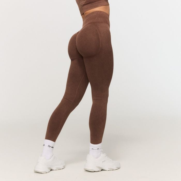 GymBeam Dámske bezšvové legíny Fierce Brown  M