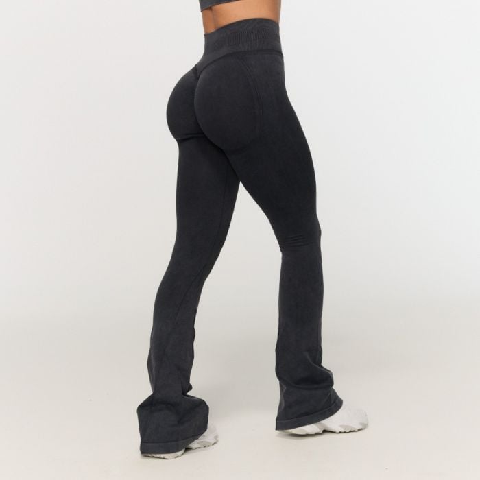 GymBeam Dámske bezšvové nohavice Fierce Dark Grey  S