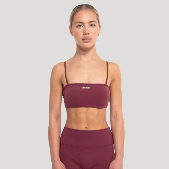 GymBeam Dámsky športový top Flow Wine  S