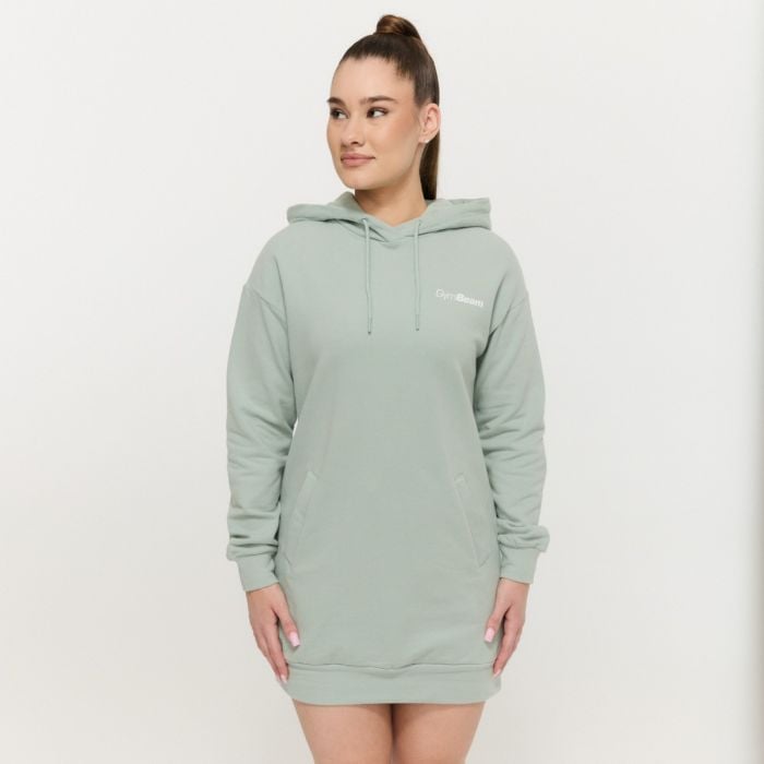 GymBeam Dámska Longline mikina Limitless Eucalypt  MM